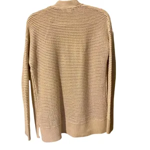 Gap Tan/Beige Oversized Long Sleeve Crochet Open Front Cardigan Sweater thumbnail 4