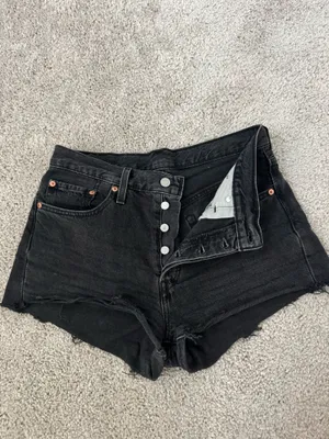 Levi’s 501 Black Denim Shorts thumbnail 2