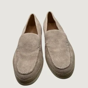 Marc Fisher Womens Suede Espadrille Loafers Taupe Beige Moc Toe Flats Size 7M thumbnail 2