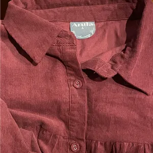 Arula Burgundy Corduroy Tiered Short Dress 1X NWT thumbnail 6