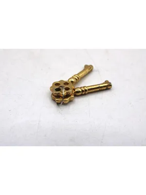Set 2 Vintage Skeleton Keys Charms Floral Cutout Design 2.5" Zipper Pulls Decor thumbnail 4