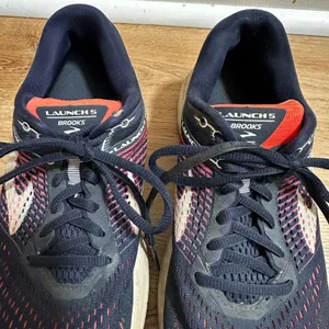 Brooks | Women's Launch 5 Navy Pink Orange Athletic Running Shoes, Size 8 thumbnail 3