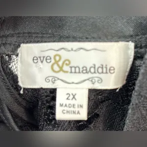 Eve & Maddie 2X Fairygoth High Neck Sleeveless Lace Top in Black thumbnail 8