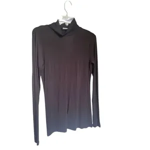 Cabi Turtle Neck Long Sleeve Tunic Blouse Black S Thumb Hole Comfortable thumbnail 3