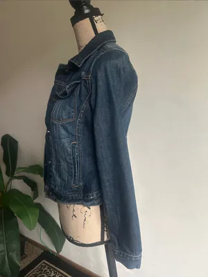 GAP 1969 Distressed Denim Jacket Size XS thumbnail 5