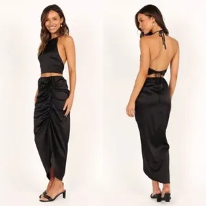 Mable x Petal & Pup NEW Angelique Open Back Crop Two Piece Set Midi Dress Size L thumbnail 4