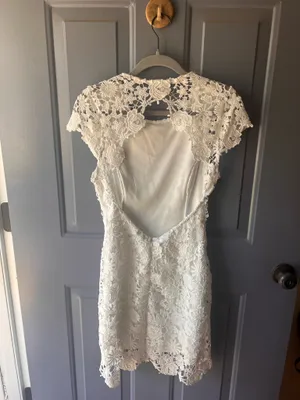 Lulu’s White Floral Lace Mini Dress thumbnail 2
