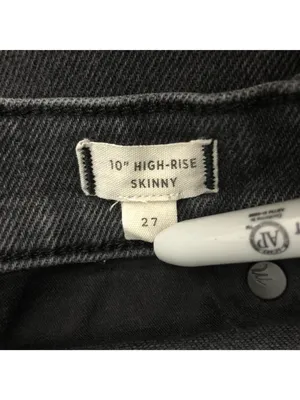 Madewell 10" High-Rise Skinny Jeans Size 27 Black Stretch Denim thumbnail 4