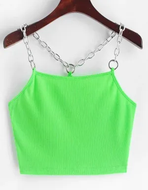 Zaful neon green tank top thumbnail 1