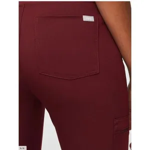 FIGS Zamora Jogger Scrub Pants, Burgundy, Size XXS, NWT thumbnail 4