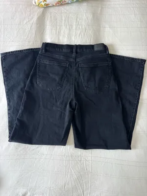 American Eagle Straight Leg High Waisted Black Jean thumbnail 3