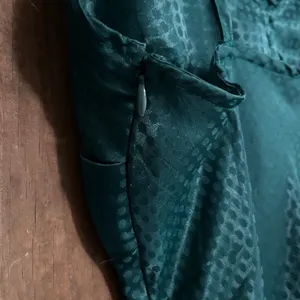 Japna Slip Green Med‎ Babydoll Ruffle Satin Midi Dress Y2K Coquette Indie Glam thumbnail 6