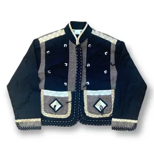 Vintage Yak Magik Jacket 90s‎ Embroidered Western Boho Cropped Black Western thumbnail 12