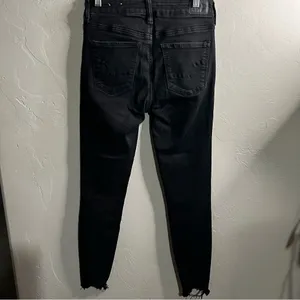 American Eagle Black‎ Distressed High Rise Jeggings thumbnail 10