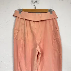 Daily Practice Coral Pink Wide Leg Casual Sweatpants Womens XS Cropped Gorpcore thumbnail 6