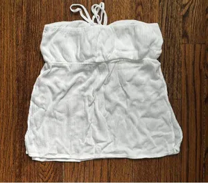 brandy melville white flowy babydoll top thumbnail 2