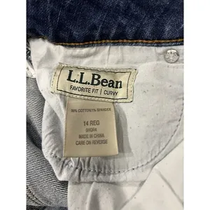 L.L. Bean Bean Straight Leg Favorite Fit Denim Jeans Women's Size 14‎ Cowgirl thumbnail 3