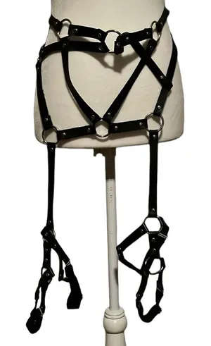 Strapped Up Leg Harness Belt Black thumbnail 1