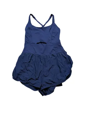 ✨💙 FP Movement righteous Runsie Romper Blue Athletic One‎ Piece Medium 💙✨ thumbnail 2