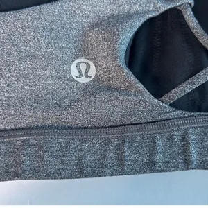 Lululemon Tied To It Sports Bra in Heathered Black Size 4 thumbnail 7