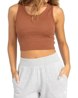 Roxy Women's Good Keepsake Crop Top in Russet size XL NWT thumbnail 1
