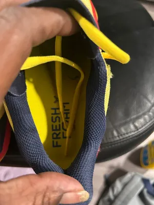 New Balance Fresh Foam X Lav V2 in the "Egg Yolk/True Red" colorway thumbnail 5