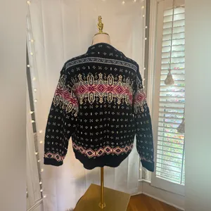 Vintage L.L.Bean Nordic Fair Isle Wool Sweater Made in USA Women’s M thumbnail 2