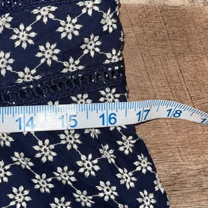 Francesca's Collection Trixxi Embroidered Floral Spaghetti Strap Mini Dress Blue thumbnail 11