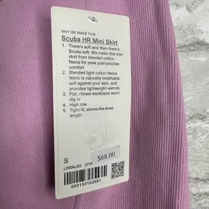 Lululemon Scuba High Rise Mini Skirt NWT Size Small (VITP) Pink LW8ALSS thumbnail 5