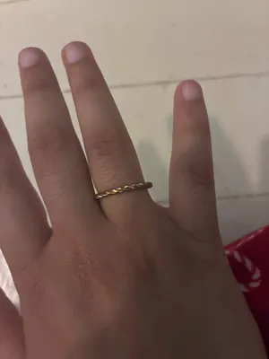 Gold Twisted Rope Ring Size 7 thumbnail 5