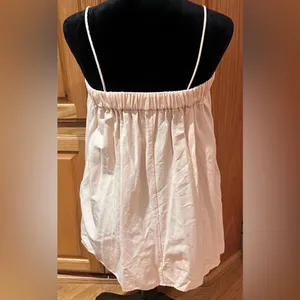 ZARA Linen Blend Babydoll Mini Dress with Pockets in Peach Tangerine Size‎ Small thumbnail 13