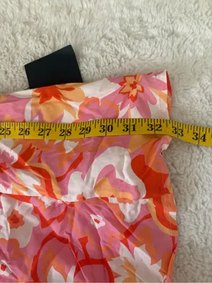 Lulus Ashlea Orange Floral Sweetheart Mini Dress Size Medium Sleeveless Beach thumbnail 8