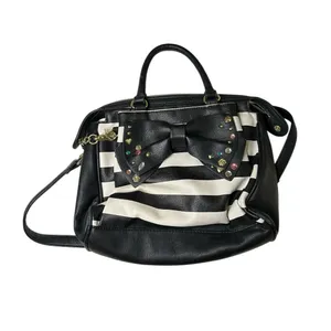 Whimsigoth Kitschy Glam Betsy Johnson Girly Grunge Awning Striped Y2K Crossbody thumbnail 8