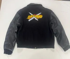 Vintage Ski-Doo Leather & Wool Varsity Jacket (Made in Canada) – Snow Gear thumbnail 2