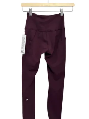 Lululemon Wunder Train HR Tight with Pockets 25" Sz 4 Goodnight Plum thumbnail 2