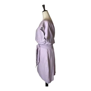 WISH Rise Purple‎ One Shoulder Tie Waist Asymmetrical Mini Dress Size S thumbnail 6
