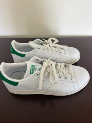 Adidas Stan Smith White Green Sneakers Women’s Size 8 thumbnail 4