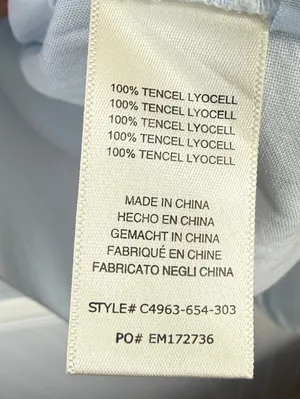 Cloth & Stone Light Blue Tencel Smocked Pullover Peasant Blouse - Size - Medium thumbnail 4