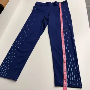 Nike pro dri‎ fit leggings small capri blue active leggings for performance thumbnail 5