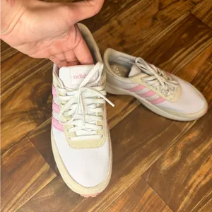 Adidas Women's Pink and Cream Sneakers thumbnail 6