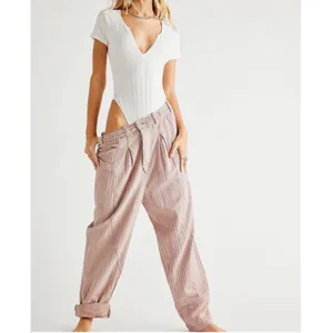 Free People Living in the City Seamed Pink Relaxed Pants thumbnail 4