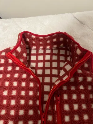 checker vest Red Size M thumbnail 3