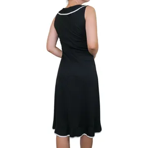 Vintage 90s Taboo Black & White Ruffle Cocktail Dress thumbnail 2
