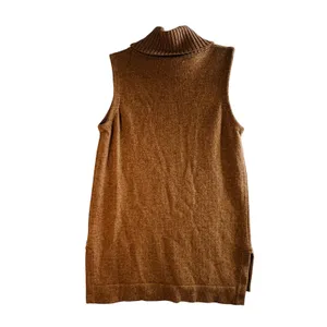 J. Crew Sleeveless Turtleneck Sweater Vest Wool Cotton Brown Shell Tank‎ Top S thumbnail 2