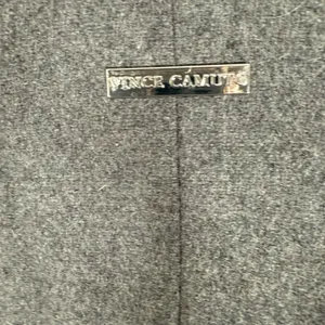 Vince‎ Camuto Wool High Neck Belted PU Trim Coat Womens XXL Gray thumbnail 4