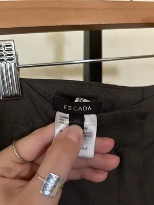 Escada Womens Pure New Wool Tailored Blazer Pants Suit Set Brown Size 36 (Small) thumbnail 12