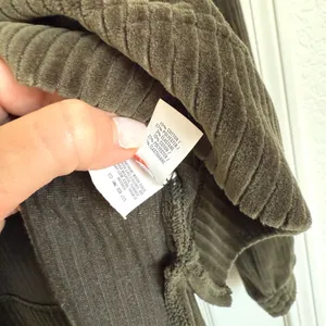 Aerie Groove on Offline Oversized Ribbed Olive Green pullover Sweater Hood M thumbnail 9