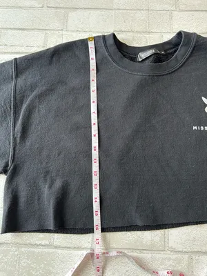 Missguided Black Cropped Crew Sweatshirt with White Logo thumbnail 5