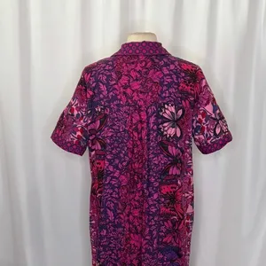 Alexandra Farmer ANTHROPOLOGIE Whimsy Flannel Sleep Dress Floral Butterfly M thumbnail 10