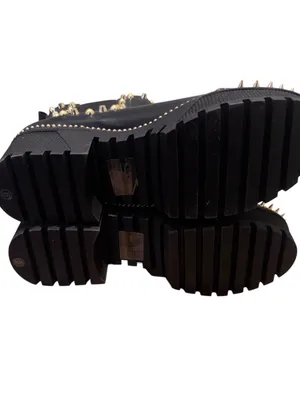 NWOT Cape Robin Pull-on Ankle Booties with Spikes- Black Gold Goth Punk Size 6 thumbnail 8
